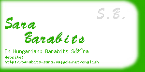 sara barabits business card